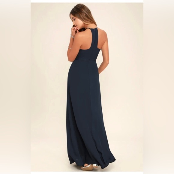Lulu’s Beauty and Grace Keyhole Maxi in Navy - Picture 4 of 10